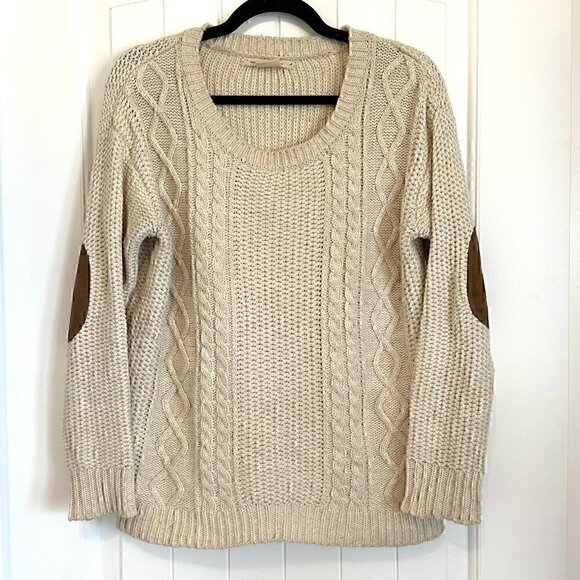 coincidence & chance Sweaters - Coincidence & Chance OVERSIZED librarian boyfriend knit sweater elbow patches XS